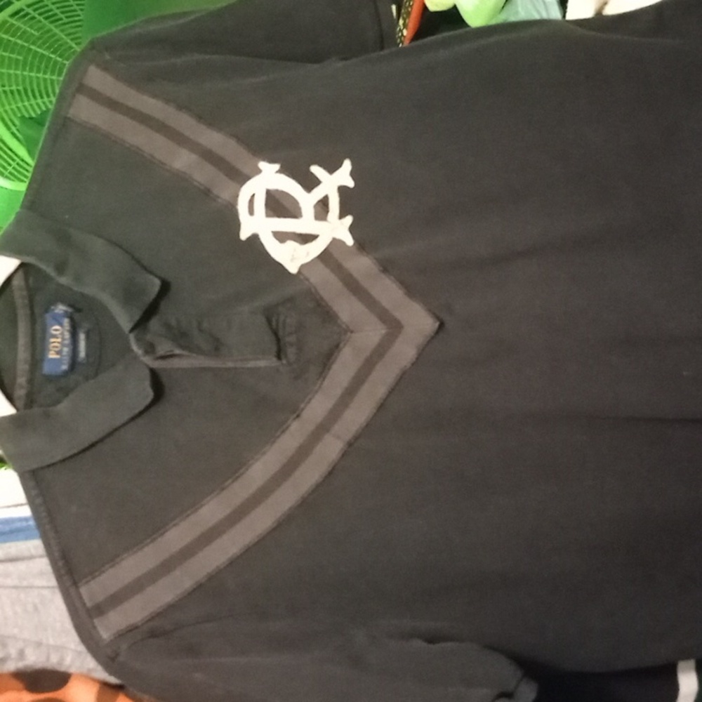 Polo by Ralph Lauren Vintage, Men's Size XL,  Black With Grey Chevron, White RC